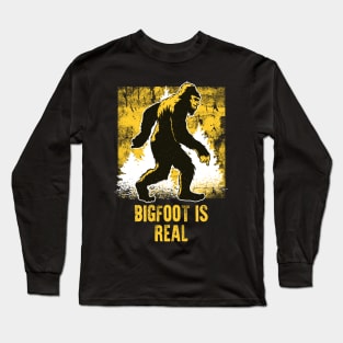 Bigfoot is Real - Funny Sasquatch Yeti Long Sleeve T-Shirt